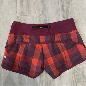 Lululemon Speed Up Short Plaid Yama